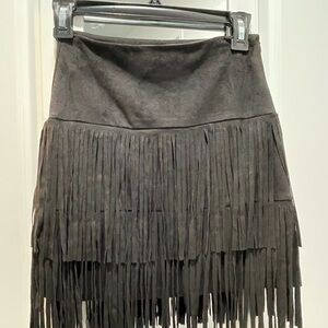 Aqua Black Tiered Mini Skirt for Night Out